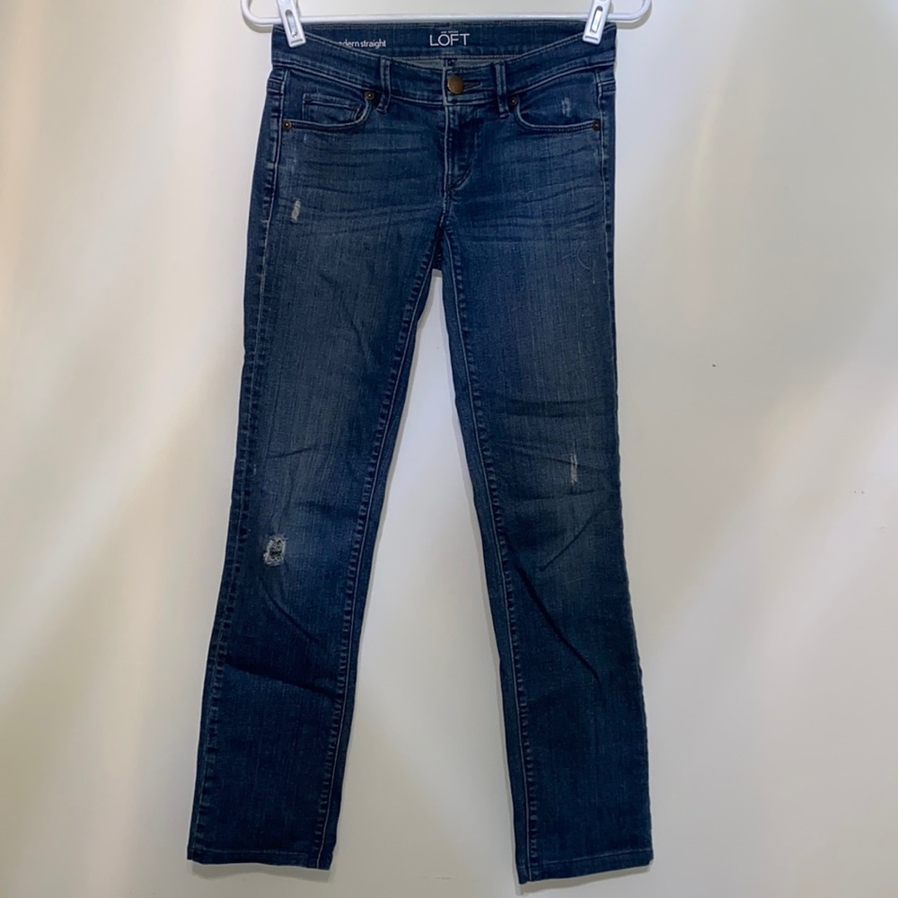 Ann Taylor Loft Modern Straight Jeans Women’s Size 24/00 Ankle Pants
